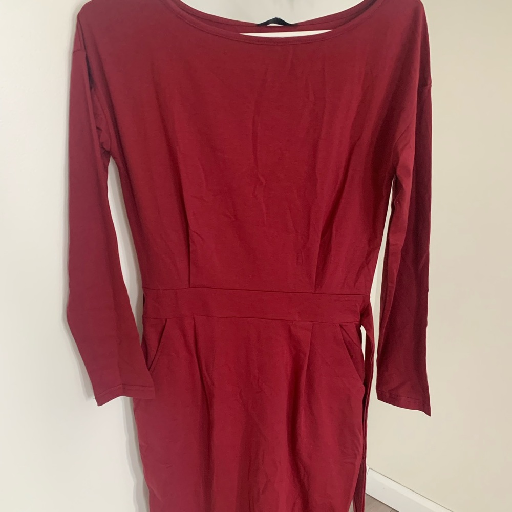 PRETTYGARDEN Women's Casual Long Sleeve Party Bodycon Sheath Belted Dress; small